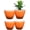 Orange, variant on 2 Pack Plastic Plant Pots with Drainage Holes, 8 inch Planter for Indoor Outdoor Plant, Garden Flower Pots for Aloe, Herbs, Cactus (Brushed Copper, 2pcs)