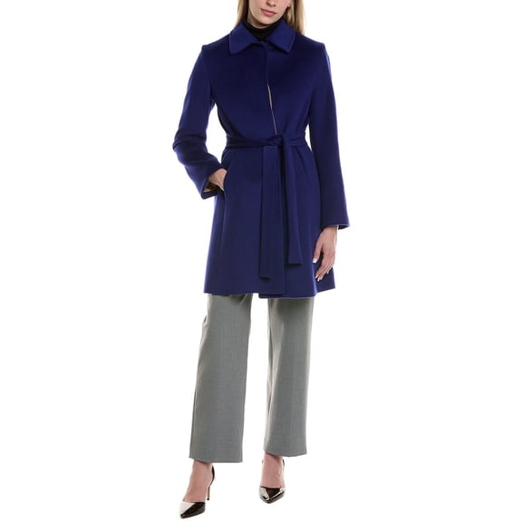FLEURETTE womens Wool-Blend Coat, 2, Blue