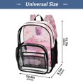 thumbnail image 4 of Large Clear PVC Backpack Heavy Duty See Through Backpack for Adults Work Travel, Pink-mushroom Cats Printed 12L, 4 of 8