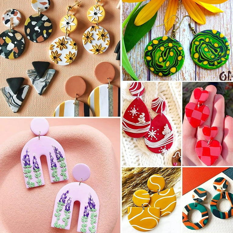 Yinkuu Christmas Clay Cutters, Christmas Polymer Clay Cutters for Earrings Making, 12 Shapes Mini Christmas Clay Earrings Cutters, Small Christmas Tree Clay