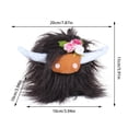 thumbnail image 3 of Highland Cow with Flowers, Brown Highland Cow Figurine, Scottish Tomte Decor, Nordic Home Decoration, Gift, 3 of 9