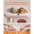 thumbnail image 2 of Cat Tree 39.8-Inch Cat Tower for Extra Large Cats up to 44 lb, Cat Condo with Large Perch, 2 Cat Caves, Scratching Post, Pink, 2 of 8