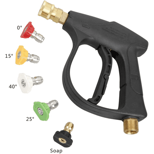 NefLaca High Pressure Car Power Washer Gun Spray Wand Lance Nozzle and Hose Kit 3000PSI