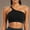 #JUN250508B254 Black, variant on Womens One Shoulder Sports Bra Sleeveless One Strap Low Impact Asymmetrical Workout Yoga Tops