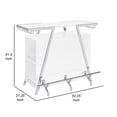 thumbnail image 2 of Pemberly Row Armoire à Vin 52 Pouces avec Rangement et Étagères en Blanc et Acier Chromé, 2 of 6