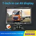 thumbnail image 4 of Tgbvmt Vehicle 7-Inch LCD Display Universal Car Monitor Dual Video Input Reversing Display Movie Playback Entertainment for Cars Trucks Commercial Vehicles Travel Work Needs Family Adventures, 4 of 8
