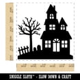 thumbnail image 2 of Haunted House Halloween Self-Inking Rubber Stamp Ink Stamper - Blue Ink - Large 1-1/2 Inch, 2 of 7