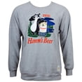 thumbnail image 1 of Hamms Beer 49776-Medium Retro Bear Logo Mens Heather Sweatshirt, Grey - Medium, 1 of 1