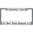 thumbnail image 1 of Laissez Les Bon Temps Rouler Chrome License Plate Frame, 1 of 1
