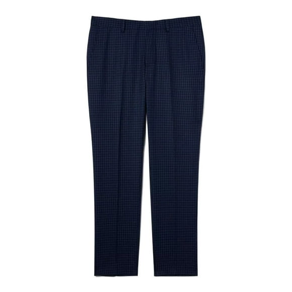 Burton Pantalon de Costume Slim à Carreaux pour Hommes à Petite Échelle