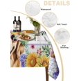 thumbnail image 2 of Spring Dog Table Cloth, Waterproof Tablecloth for Rectangle Tables, Vintage Watercolor Botanical Floral Sunflower Reusable Washable Fabric Table Cover for Restaurant Kitchen Dining Tables 52"x70", 2 of 9