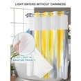 thumbnail image 4 of No Hook Cloth Fabric Shower Curtain with Snap in Liner, Yellow Gray White Waterproof Shower Curtains Set with See Through Top Window, Farmhouse Gradient Abstract Art Bath Curtains Shower 72"x84", 4 of 6