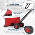 thumbnail image 6 of Eastvita 29x20 In Heavy Duty Rolling Snow Shovel with Wheels, 5 - Position Angle and Height, Double Armrests (Black + Red), 6 of 7