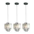 thumbnail image 2 of 3Pcs Contemporary Crystal Pendant Light, Modern Chandelier Light Hanging Ceiling Light Fixture with Adustable Chain for Kitchen Island Dining Room, 2 of 8