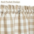 thumbnail image 3 of Buffalo Check Plaid Tier Curtains, Cotton Blend Gingham Rod Pocket Short Half Window Curtain, 3 of 9