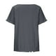 thumbnail image 4 of Blusa de manga corta con estampado de cuello redondo de algodón y cáñamo para mujer OAVQHLG3B Store  lin121212, 4 of 5