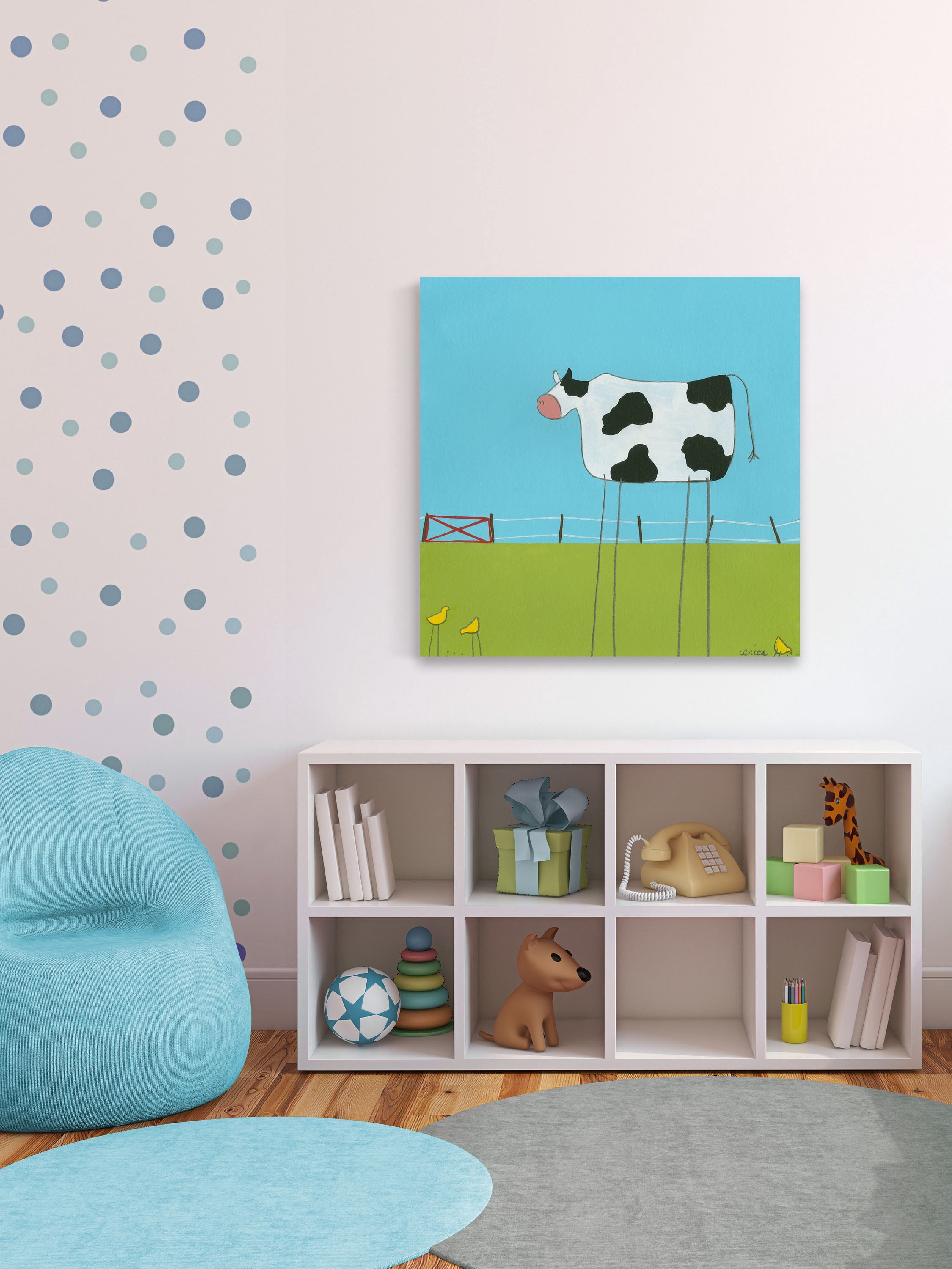 Marmont Hill Leg Cow II Canvas Wall Art