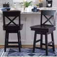 thumbnail image 2 of Linon Wilton 24" Indoor Swivel Counter Stool, Black, 2 of 10