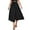 Black, variant on RUTAYY High Waist A-Line Skirt Bow Linen Flared Beach Long Skirts For Women With Pockets Solid Color Casual Travel Skirts