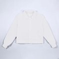 thumbnail image 4 of GXWEA Clothes For Teen Girls Kids Zip Up Hoodie Girls' Sweatshirts Zipper Pullover Crop Tops For Teen Girls Long Sleeve White 9-10 Years, 4 of 5