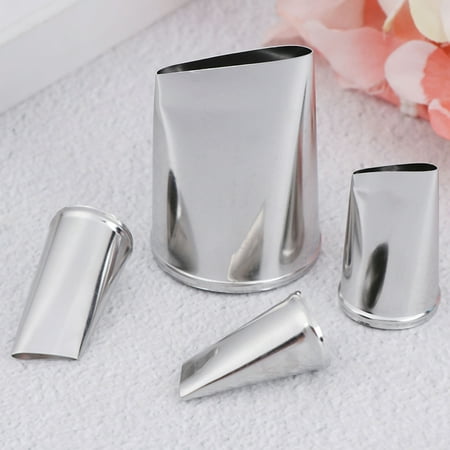 

4x Rose Flowers Nozzles Icing Piping Nozzles Pastry Cream Cake Making Set FM WL