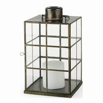 Mercana Grimwig Small 8L X 8W X 15H Lantern W/Sheet Base Without Bevel in Gold