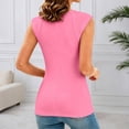 thumbnail image 5 of Bibifish Womens T Shirt Crew Neck Cap Sleeve Slim Fit Tops Soft Breathable Casual Summer Tees, 5 of 6