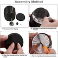 thumbnail image 5 of cendrier Noir Exterieur Interieur Cenicero Negro Exterior Incassable Metal, Beau Cendriers En Acier Inox Coupe-vent Avec Couvercle Anti Odeur Pour J, 5 of 5