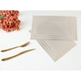 thumbnail image 6 of REGALWOVEN Placemats Set of 6 Trimmed Placemats for Dining Table Decor Indoor Outdoor Washable Kitchen Table Mat Wipe Clean Gold 18*12in, 6 of 7