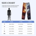 thumbnail image 4 of Vsdgher Red And White Fire Bird Print Mens Pajama Pants Sleep & Lounge Pants, PJ Bottoms With elastic waistb and Pockets, 4 of 5