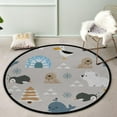 thumbnail image 2 of GZHJMY Kids Round Nursery Area Rug 3 ft Cute Animal Arctic Cartoon Washable Non-Slip Small Round Area Rug Throw Soft Cute Nursery Rug Lightweight Bathroom Rug for Dorm Kids Room Carpet Runner, 2 of 6