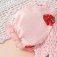 thumbnail image 5 of AJIWYH Baby Girl Easter Outfit Short Sleeve Easter Bunny Romper Dress My First Easter Clothes Red,12-18 Months, 5 of 6
