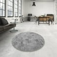 thumbnail image 3 of Ahgly Company Indoor Round Patterned Gray Cloud Gray Area Rugs, 8' Round, 3 of 6