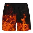 thumbnail image 5 of DPTALR Men's Flame Printing Special Print Beach Casual Trouser Shorts Pant, 5 of 5