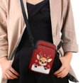 thumbnail image 4 of HELLHERO Reindeer Snowflake Women Cross Body Purse Adjustable Shoulder Strap Polyester Shoulder Bags with Zipper Small Crossbody Purse for Outdoor Travel Daily Use, 4 of 7