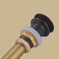 thumbnail image 4 of Renovators Supply Bathroom Sink Drain Antique Brass Pop Up Drain with Decorative Carving, 4 of 7