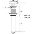 thumbnail image 5 of ZHAOCHENG Tapón de desagüe de fregadero emergente retro, con sistema de clic-clac, sin rebosadero, válvula universal de latón bronceado (tapa abatible antigua con orificios), 5 of 5