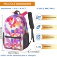 thumbnail image 3 of 17 Inch Lightweight Backpack,PVC Waterproof Oxford Fabric, Ergonomically Designed, with Large Capacity, Monarch Butterfly Aesthetic, 3 of 5