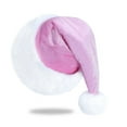 thumbnail image 4 of Santa Hat for Adults, Unisex Velvet Comfort Light Pink Christmas Hat Hats Extra Thicken Classic Plush for Christmas New Year Festive Holiday Party Supplies Pink One Size, 4 of 4