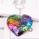 thumbnail image 4 of Llaveros para mujer, llavero de billetera, llavero de auto, llavero lindo, llavero en forma de corazón, llavero de lentejuelas reflectantes de doble cara, accesorios para bolsos, llavero de amor, acce, 4 of 5