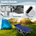 thumbnail image 3 of MOPHOTO Folding Camping Cot for Adult 880 bls, Protable Folding Bed with Carry Bag, Adult Sleeping Bed with Blue Cotton Pad, Home Office Beach, 3 of 8