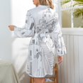 thumbnail image 6 of Kastellorizo Greece Night Robe Long Sleeve V Neck Robe With Belt Women's Sleepwear Dresses, 6 of 9