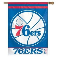 Philadelphia Sixers 76ers NBA Vertical House Flag Basketball Licensed 28" x 40"