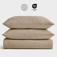 thumbnail image 5 of EVERGRACE Cotton Coverlet Set Full Queen Size 3 Pieces, Lightweight Soft Ribbed Matelassé Bedspread Quilt Set, Cozy Oversized Quilted Bedding Set with 2 Pillow Shams for All Seasons, Urban Taupe, 5 of 8