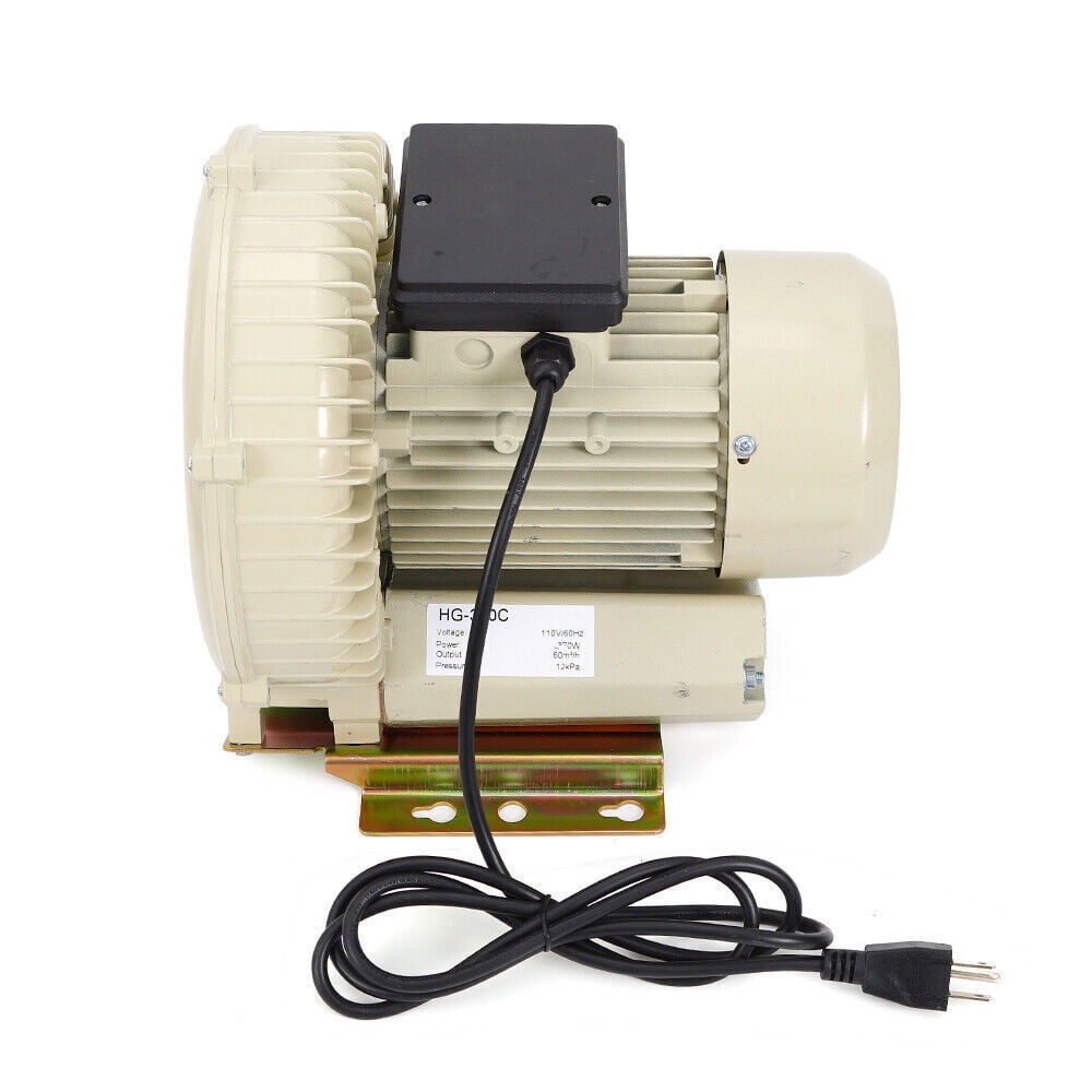 110V Industrial Fish Pond Tank Air Pump Blower Oxygen Aerator 370W 12kpa Durable