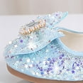 thumbnail image 4 of EnJoCho Girls Cute Flat Soled Shoe Dress Shoes Shining Rhinestone Bows Low Heel Princess Flower Wedding Party for Toddler Little Girl Summer Casual Party Shoes, 4 of 6