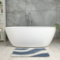 thumbnail image 5 of Unique Bargains Wavy Stripes Bathroom Rug Mat Absorbent Bath Rug Non-Slip Bath Mats Multicolor 16" x 24", 5 of 6