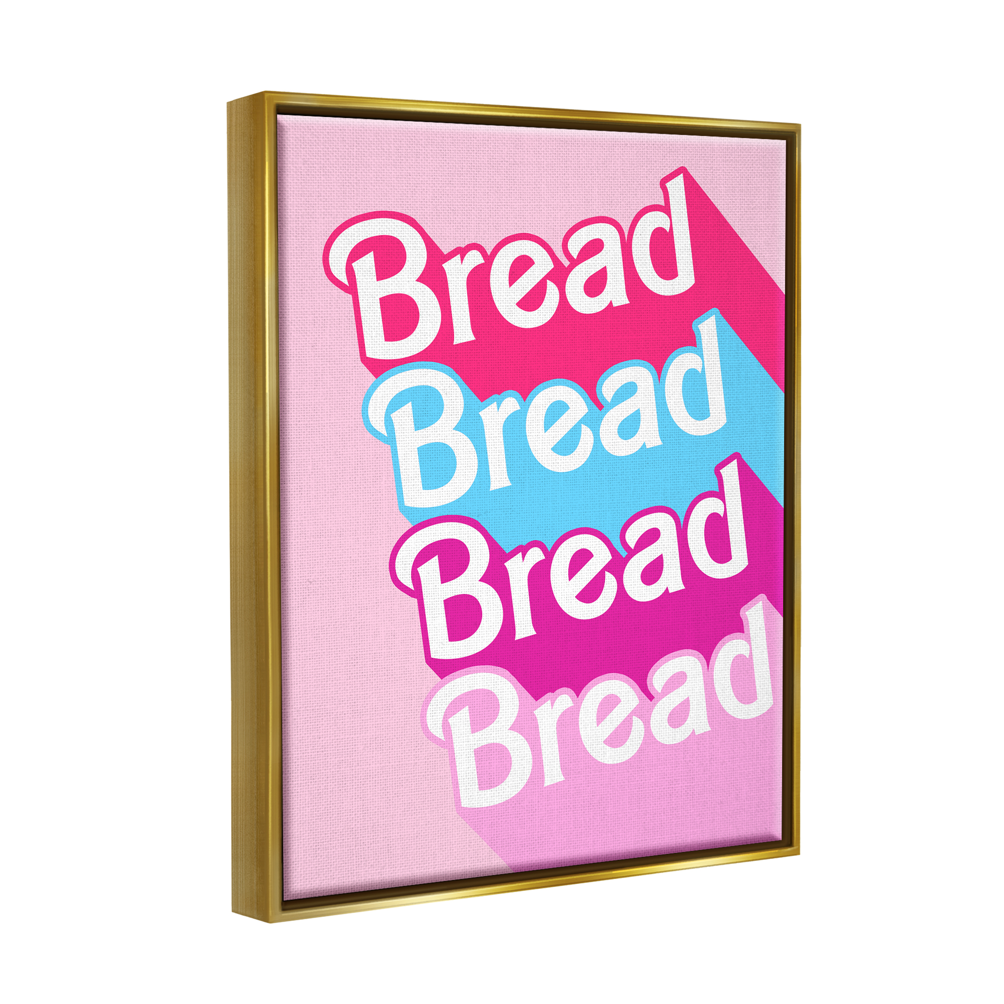 Stupell Industries Glam Bread Phrase Inspirational Painting Gold Floater Framed Art Print Wall Art, 25 x 31