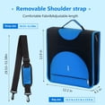 thumbnail image 2 of ViVin Zipper Binder 2 Inch O-Ring 450 Sheet Capacity, Multiple Tab and Zip Pockets, Office Supplies,Blue, 2 of 7