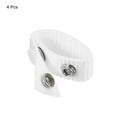 thumbnail image 3 of Unique Bargains Belt Keeper, Nylon Webbing Loop Holder with Double Snaps Belt Security Fixing, White 4 Pack, 3 of 6